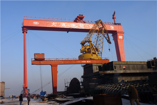 Grúa pórtico de doble viga para la construcción naval