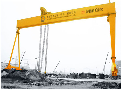 Grúa pórtico de doble viga para la construcción naval